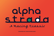 Alpha Strada: 1950s Car Emblem Font, a Font by Wingsart Studio (Thumbnail 1 of 14)