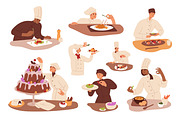 Chefs cooking & decorating food set, a Food Illustration by Good Studio (Thumbnail 1 of 7)