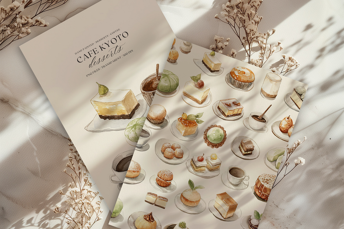 Watercolor Japanese Desserts &Coffee, a Decorative Illustration by ThaismotaCreativeCo (Photo 4 of 7)