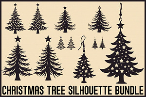 Holiday Tree Bundle, an Illustration by hafijul