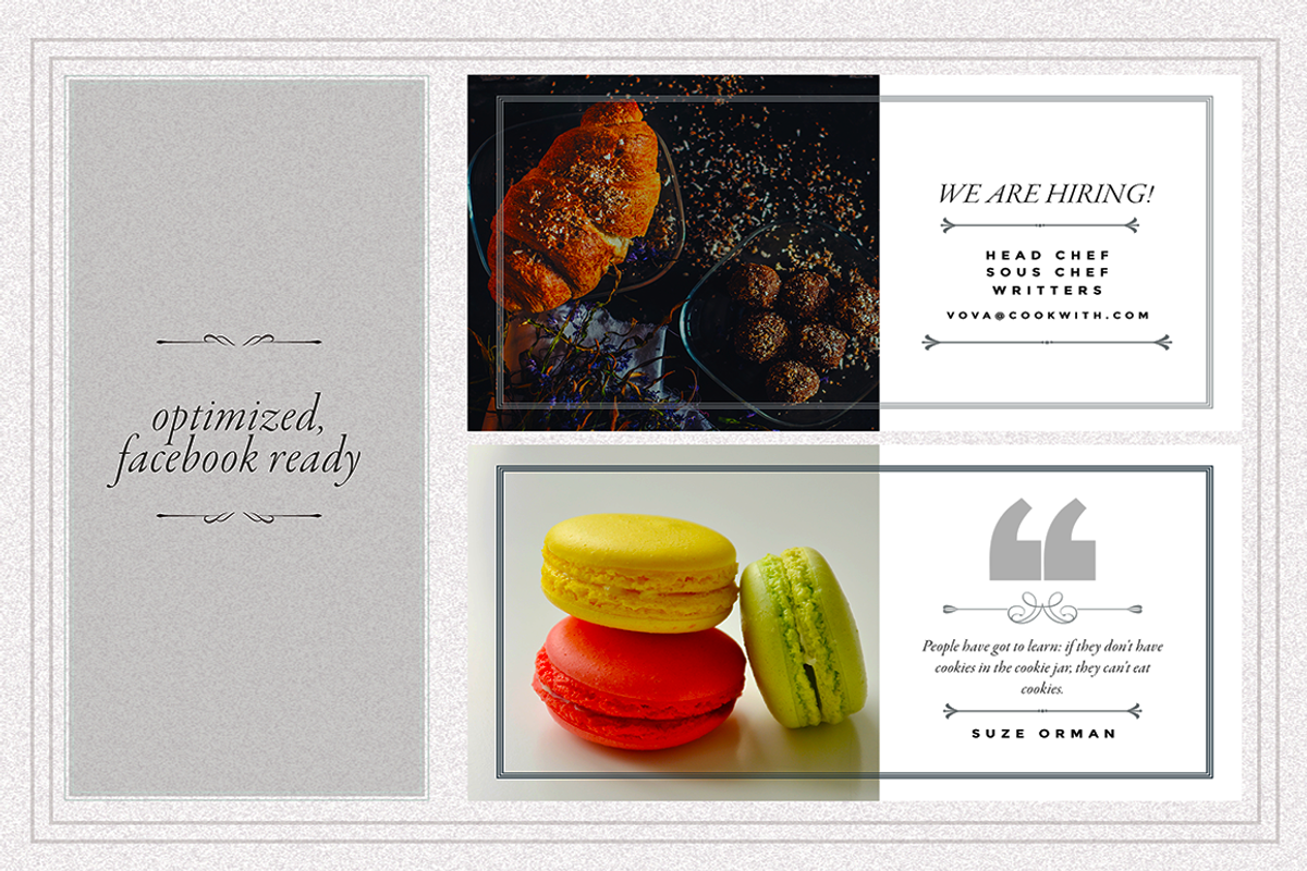FOODIE facebook posts pack, a Social Media Template by Vova (Photo 4 of 6)