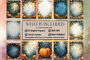 Fall Pumpkin Digital Paper Pack, a Background Graphic by LumiDigiPrints (Thumbnail 2 of 7)