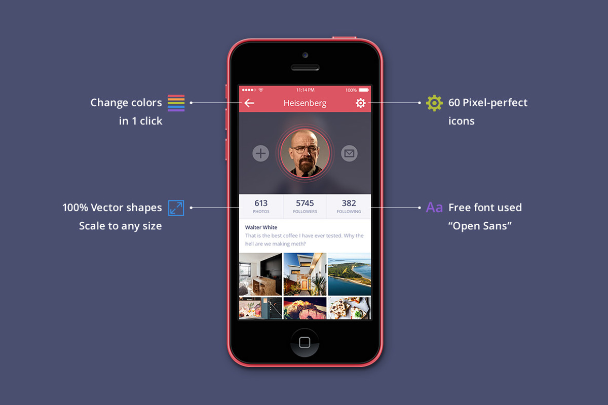 Coloristic UI Kit, an UI Kit Template by UI Chest (Photo 3 of 5)