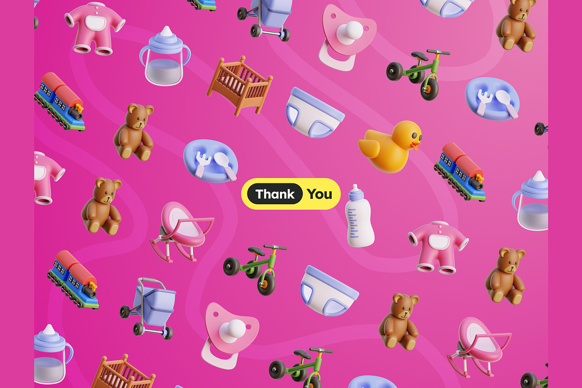 Baby Stuff 3D Icons, an Object 3D Model by Rakata Studio (Photo 6 of 7)