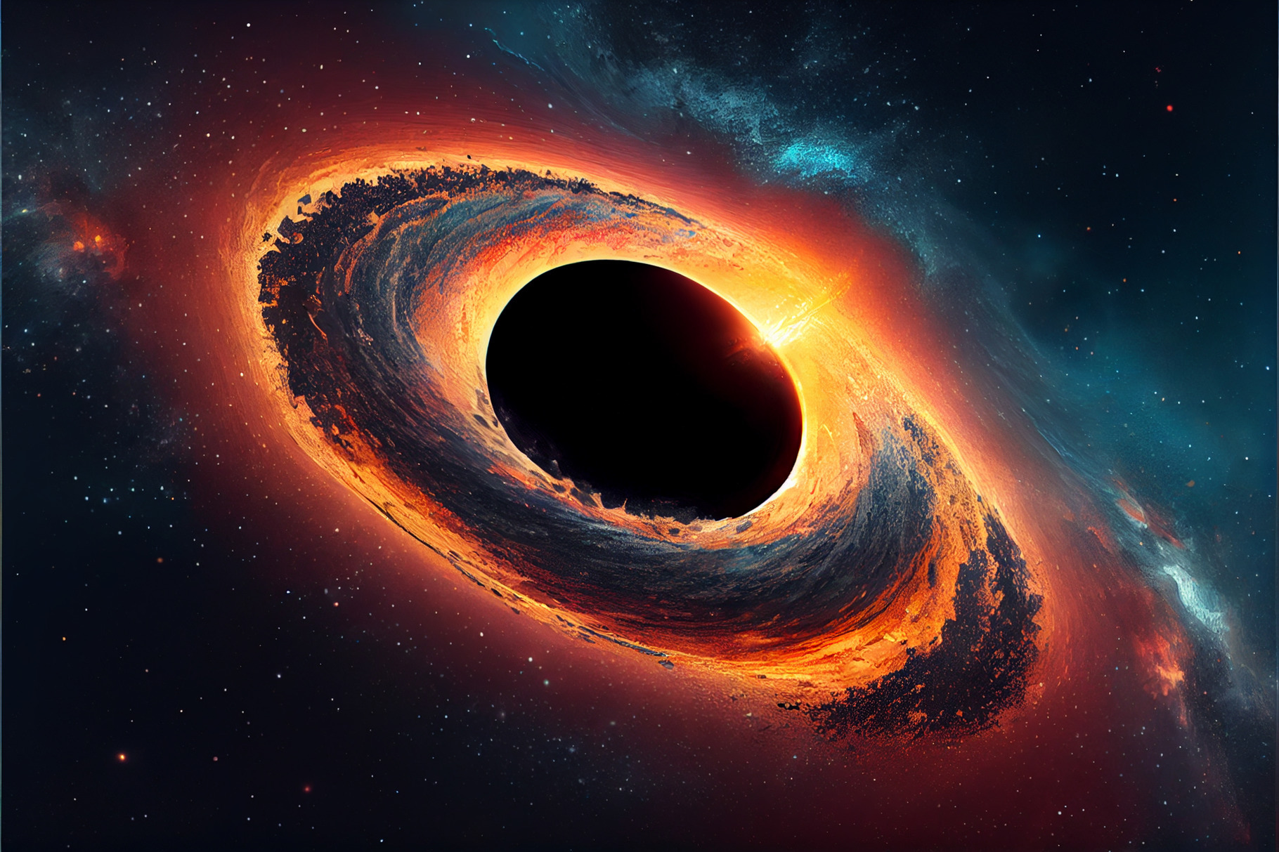 Black Hole Cosmic Background, An Illustration By Olyryk & Aglo