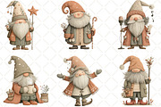 Whimsical Christmas Gnome Clipart, an Illustration by Black Bird Studio (Thumbnail 3 of 6)