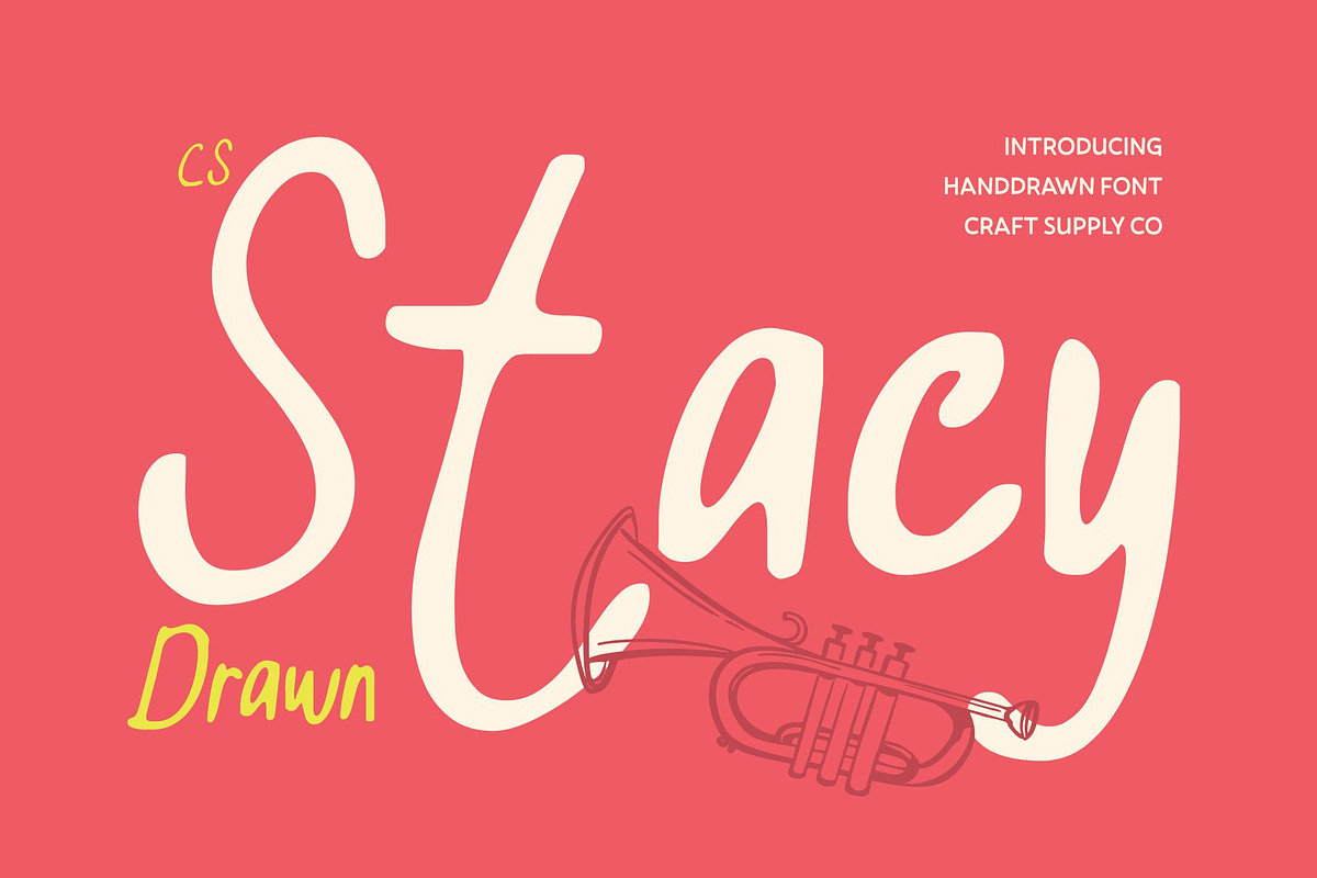 CS Stacy Drawn, a Handwritten Font by Craft Supply Co. (Photo 1 of 8)