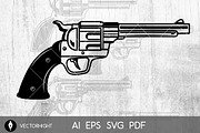Set of revolvers on white bg, an Object Illustration by Vectorhight (Thumbnail 4 of 5)