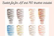 Hair brush - Adobe Illustrator, a Brush Add-On by Big Bundles Shop (Thumbnail 5 of 6)