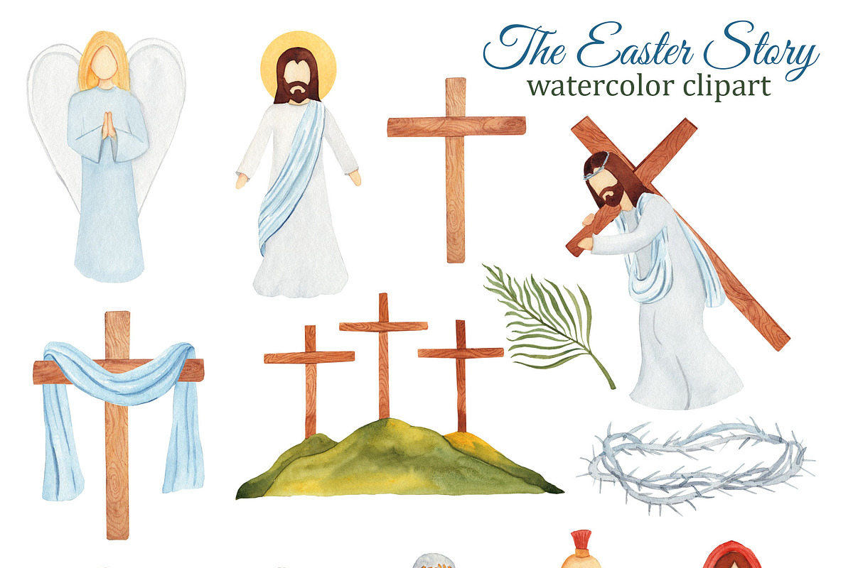 Easter Story religious clipart, an Illustration by s.yanyeva (Photo 5 of 5)