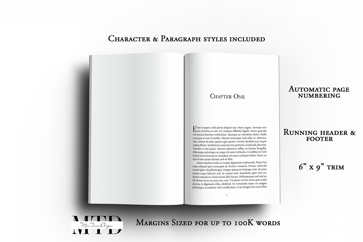 6 x 9 Adobe Indesign Book Template preview 2