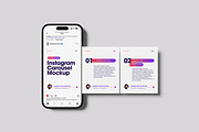 HighQualit Instagram Carousel Mockup, an iPhone Mockup by swsi-studio (Thumbnail 2 of 5)