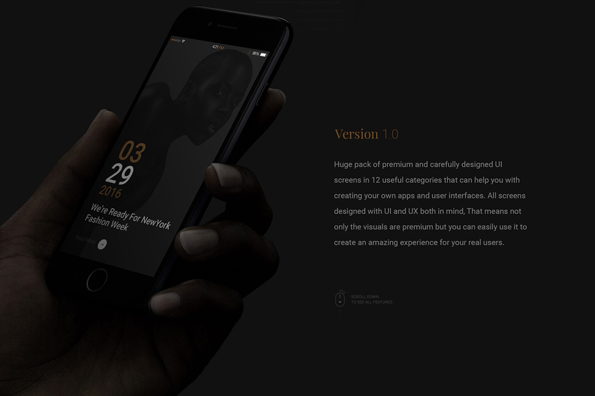 Gold & Coal - UI Kit, an UI Kit Template by Studio Dusk (Photo 2 of 15)
