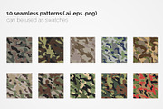 German Camouflage Seamless Patterns, a Pattern Graphic by 3Y_Design (Thumbnail 2 of 6)