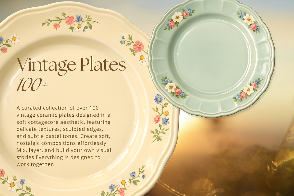Porcelain Plates Frames Collage Kit, an Object Graphic by foxsong (Photo 2 of 6)