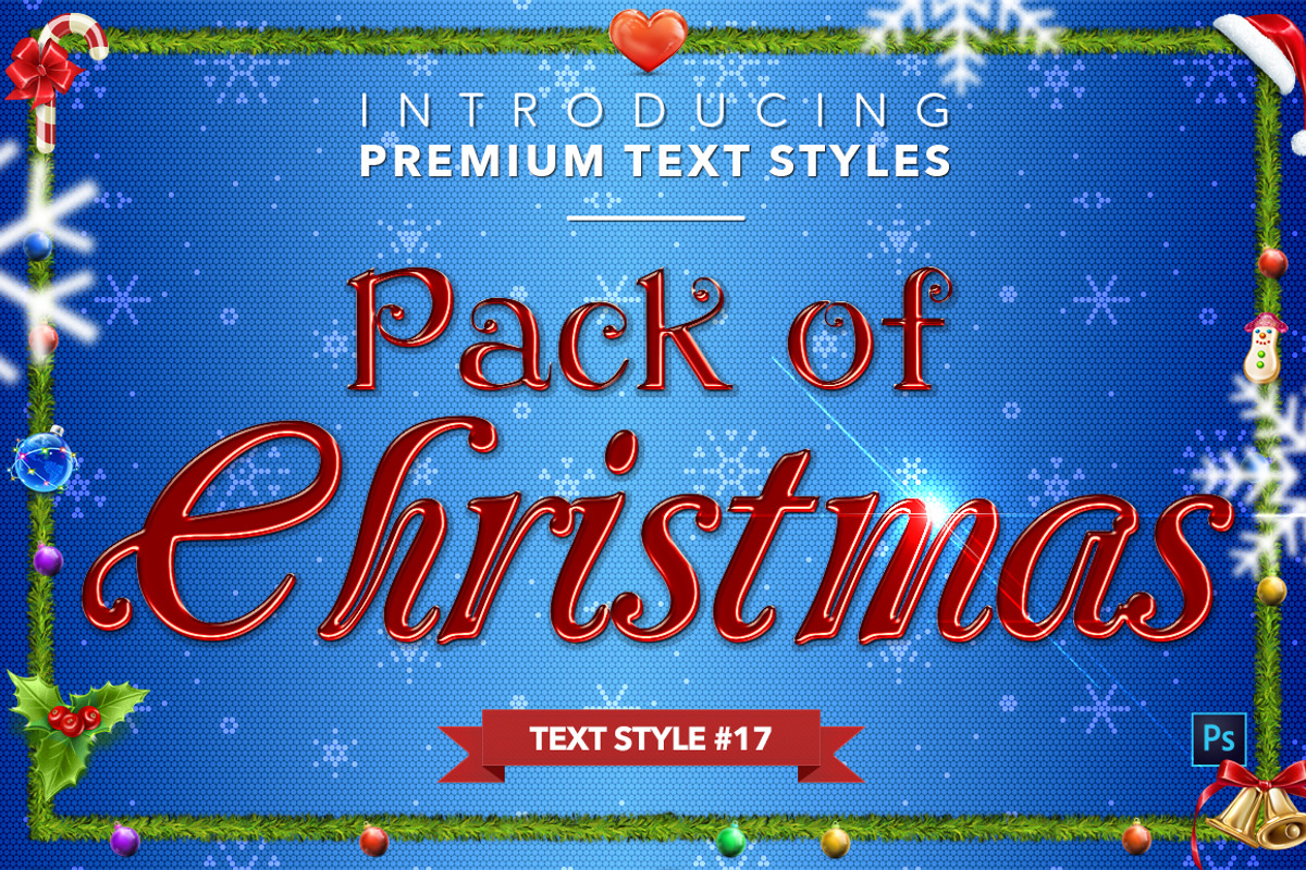 Christmas Pack #2 - Text Styles, a Layer Style Add-On by Jonas Stensgaard (Photo 18 of 23)