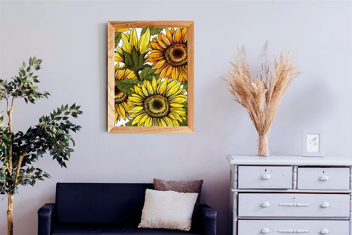 Sunflower Patterns Collection, a Pattern Graphic by ilonitta (Photo 15 of 16)