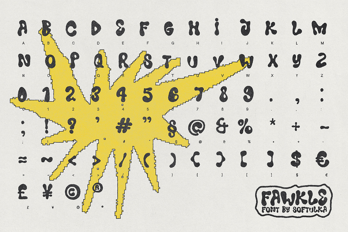 Fawkle – Wiggly, Bubbly Typeface, a Handwritten Font by softulka (Photo 5 of 8)