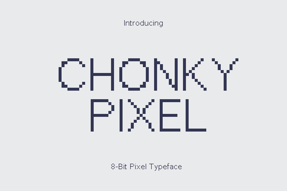 Chonky Pixel - 8Bit Pixel Typeface, a Sans Serif Font by HipFonts (Photo 1 of 7)