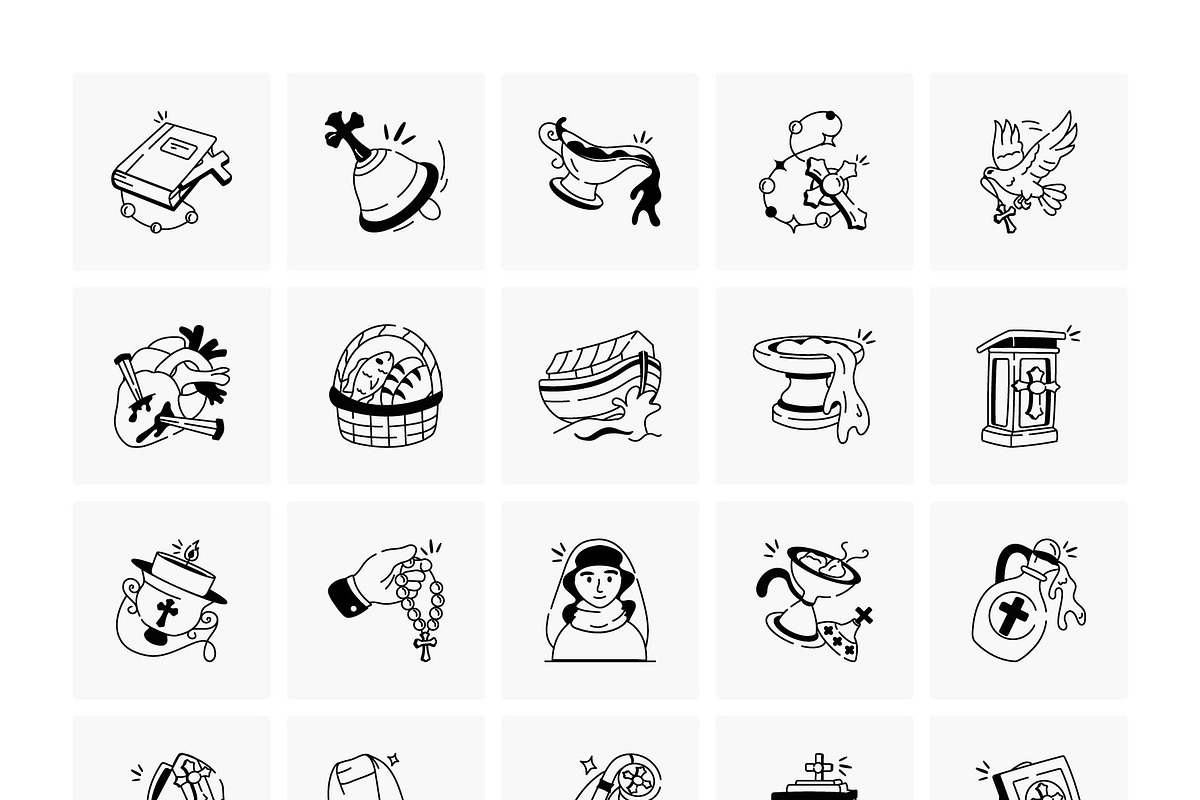 Bible Doodles Icon Pack, an Outline Icon by Prosymbols (Photo 5 of 6)
