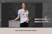FEMALE T-SHIRT MOCKUP SET, a Shirt Mockup by TrendkeyMockups (Thumbnail 5 of 7)