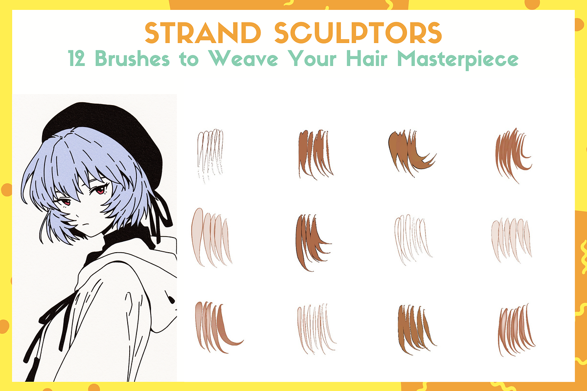 Hair Outline Brushes, a Brush Add-On by nikiartcorner (Photo 3 of 6)