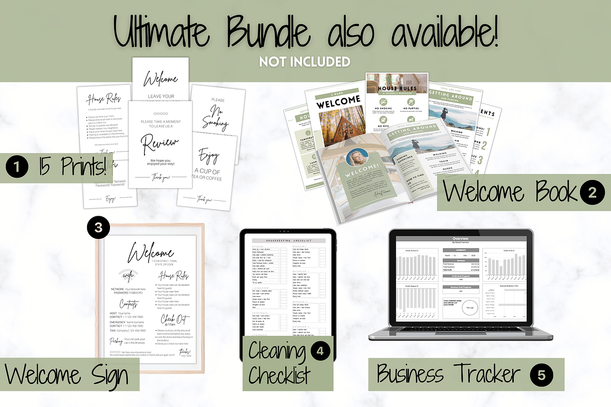 Airbnb Welcome Book Template, a Poster Template by Templatables (Photo 12 of 12)