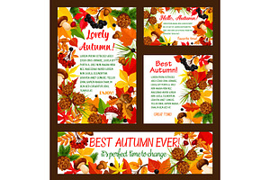 Hello Autumn Banner With Fall Frame