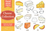 Cheese collection, a Food Illustration by Tatti Graphic Studio (Thumbnail 1 of 3)