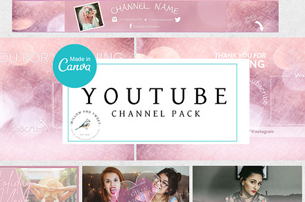 Youtube Channel Pack - Edit in Canva
