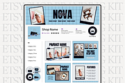 Modern Blue Etsy Shop Kit Template, a Branding & Logo Template by Anna Design Studio (Thumbnail 1 of 8)