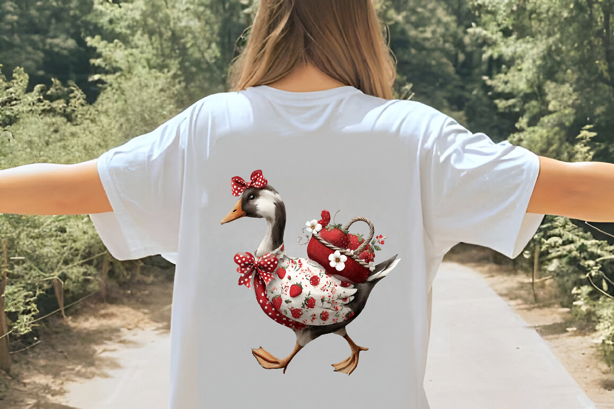 Strawberry Goose Clipart Bundle, an Illustration by Digital Artistic99 (Photo 7 of 9)