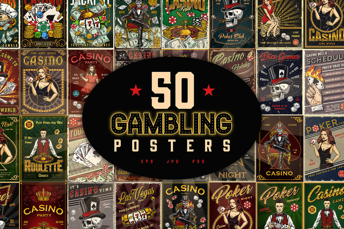50 Gambling posters, a Brochure Template by DGIM studio (Photo 1 of 6)