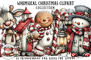 Whimsical Christmas Clipart, an Illustration by OK Design (Thumbnail 1 of 6)
