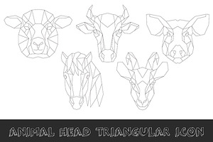 Farm animal head icon