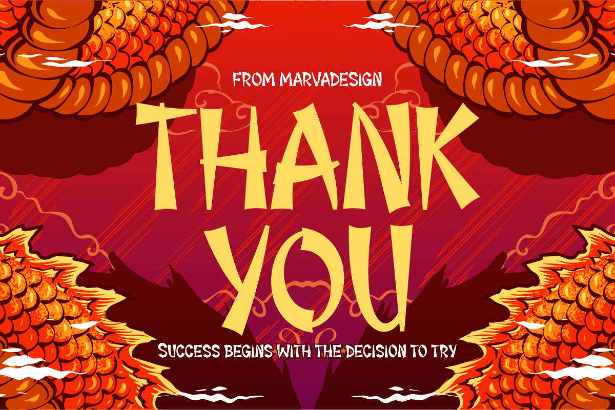 Dragon Wave - Modern Chinese Brush, a Handwritten Font by Marvadesign (Photo 7 of 7)