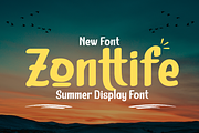 Zonttife | Summer San Serif Display, a Sans Serif Font by twinstd (Thumbnail 1 of 10)