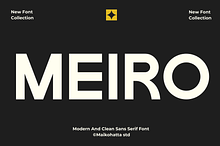 Meiro – Modern Clean Sans Serif