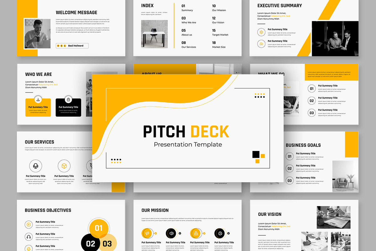 Pitch Deck Presentation Layout, a Presentation Template by MightyDesign (Photo 2 of 7)