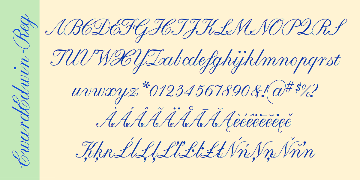 EdwardEdwin, a Script Font by Ingrimayne Type (Photo 6 of 7)