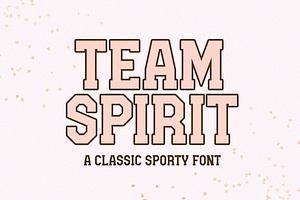 Team Spirit Retro Sports Font