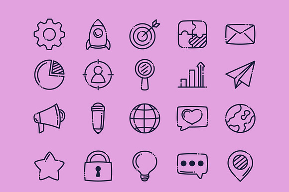 Marketing Line Icon Set preview 2