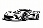 High Speed Sports Car Bundle, an Illustration by Designer_Momina (Thumbnail 5 of 7)