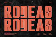 Rodeas || Vintage Display Font, a Sans Serif Font by Ermedia Studio (Thumbnail 1 of 10)
