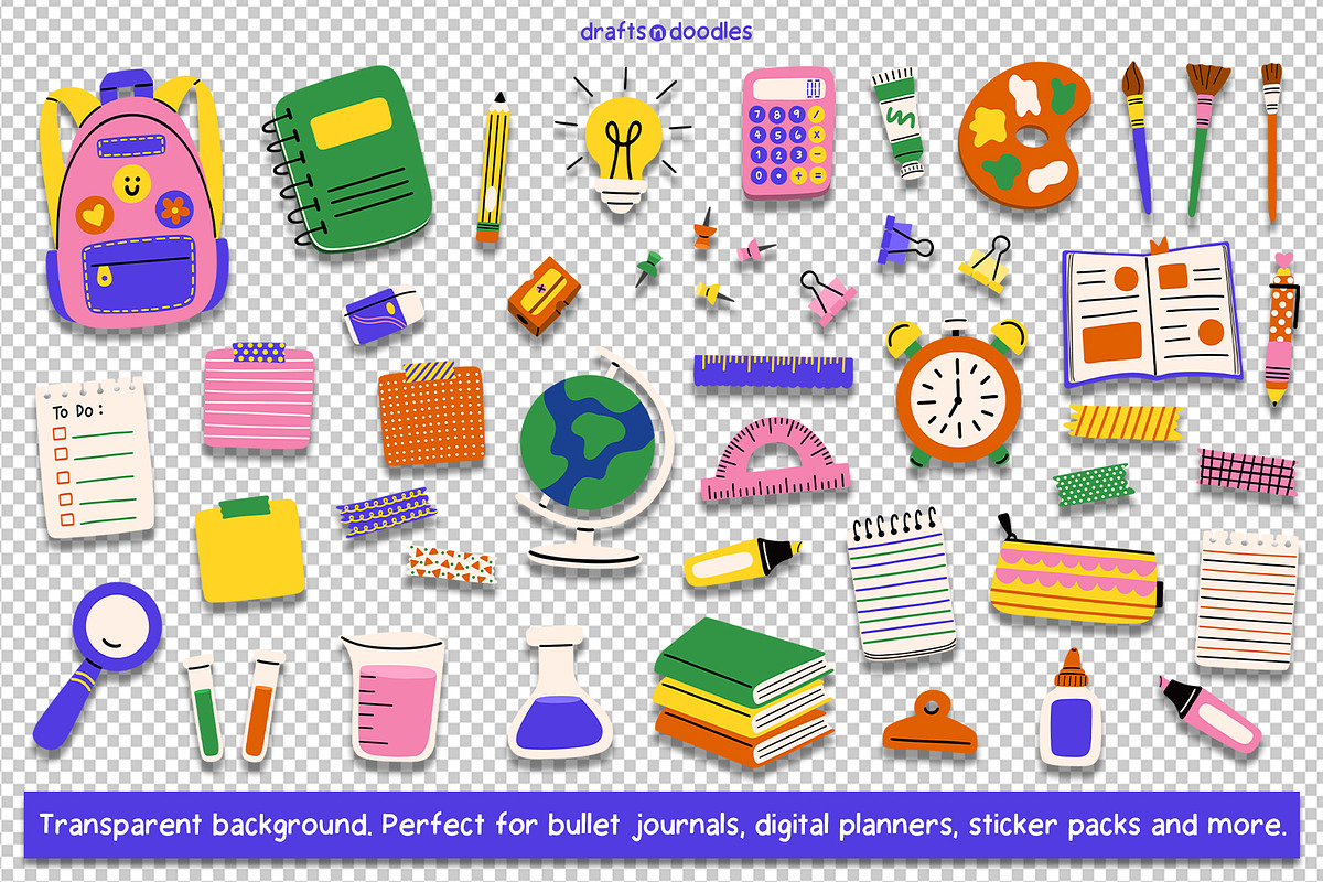 Back to School Clipart and Patterns, a Pattern Graphic by Drafts n Doodles (Photo 3 of 12)
