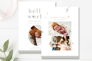 Birth Announcement PSD Template