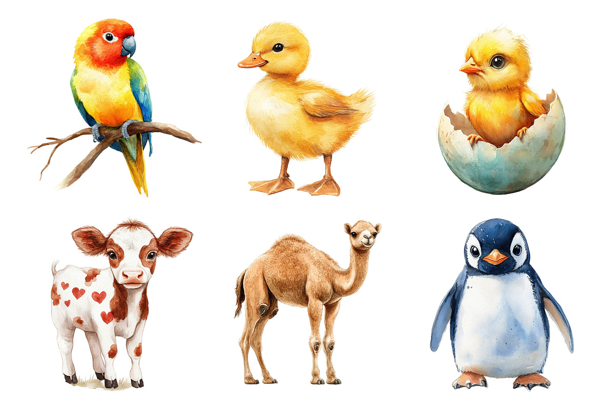 Nursery Animals Clipart, an Illustration by Daily.Designs (Photo 2 of 5)
