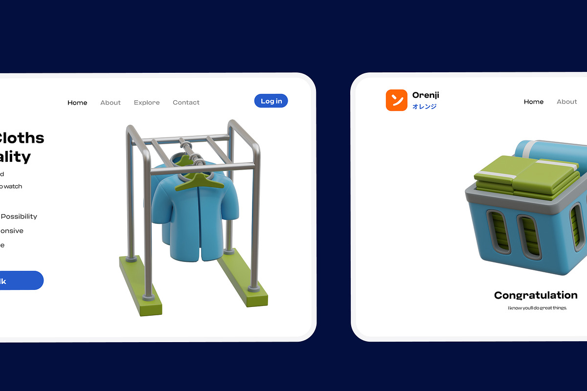 Cleaning & Housekeeping 3D Icon Set, an Environmental 3D Model by orenjidesign (Photo 5 of 8)