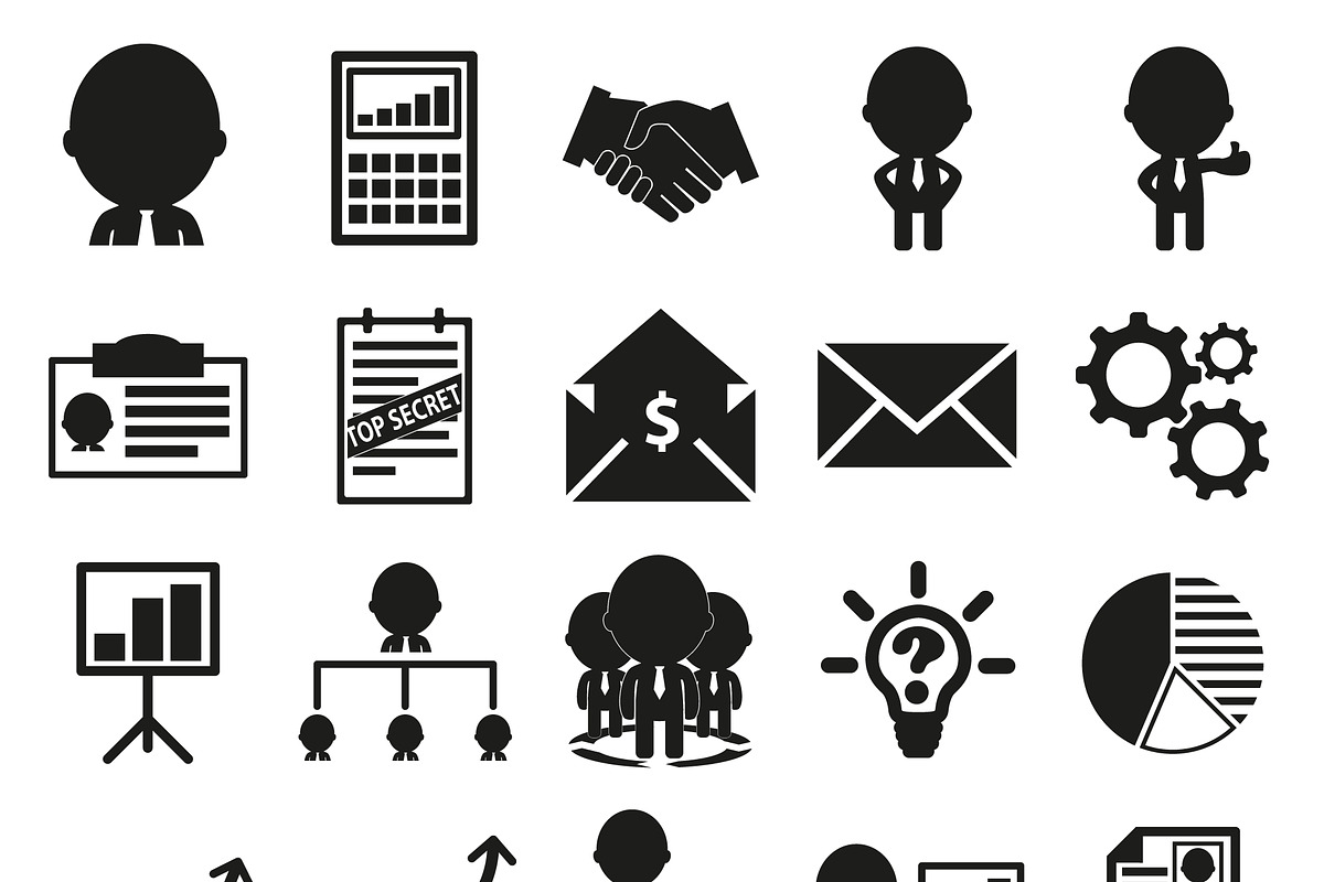 25 Business icons set, an Icon by Nerokanji_Designs