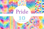 Pride Digital Paper Seamless Pattern, a Pattern Graphic by GlamArtZhanna (Thumbnail 1 of 4)